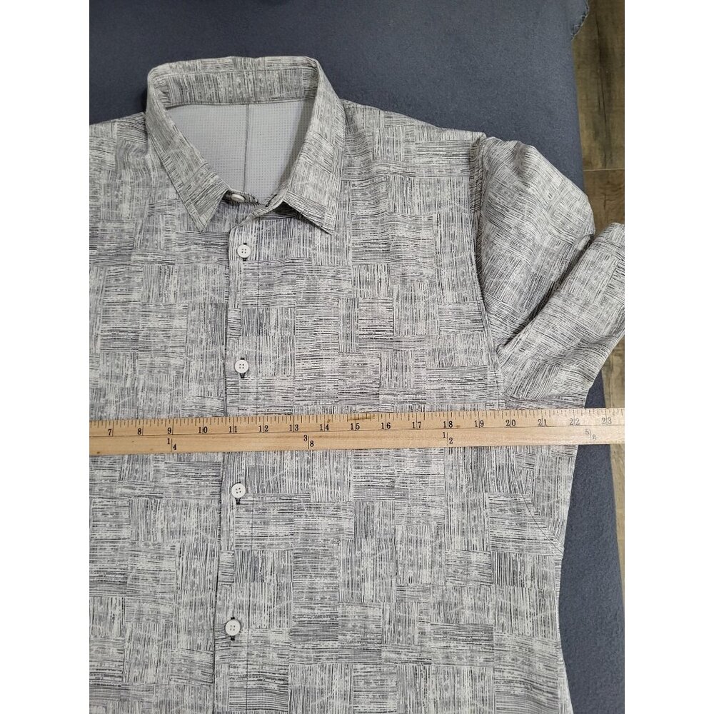 Lululemon Mens Airing Easy Button Up Shirt Print Performance No Size - Picture 7 of 8